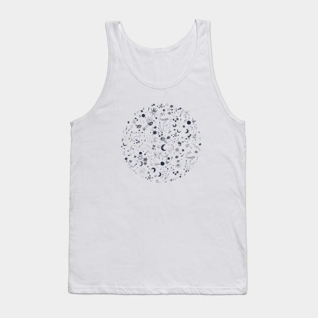 Space Cosmos Navy Tank Top by ninoladesign